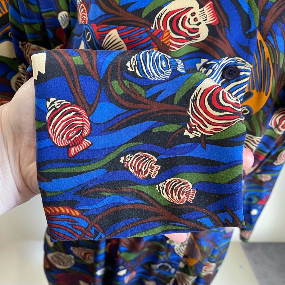 Vintage 90s Gillian tropical fish print dress - Picture 7 of 11